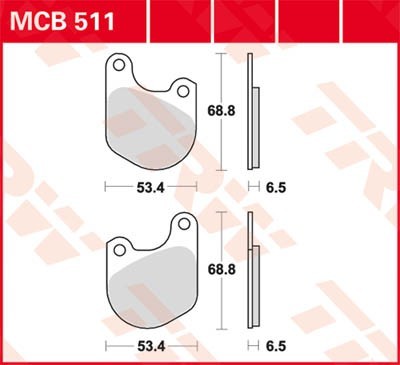 Bremseklosser TRW MCB511 Bremseklosser TRW MCB511