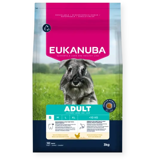 Eukanuba Voksen Hundemat til Små Raser med Kylling 3 kg