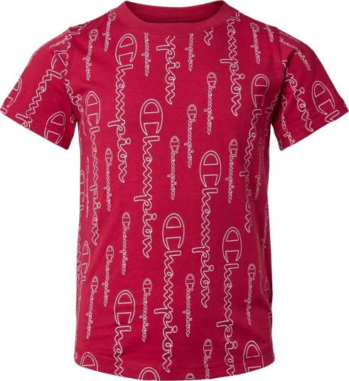 Champion All-Over Logo T-skjorte Barn Rød 126 - 131