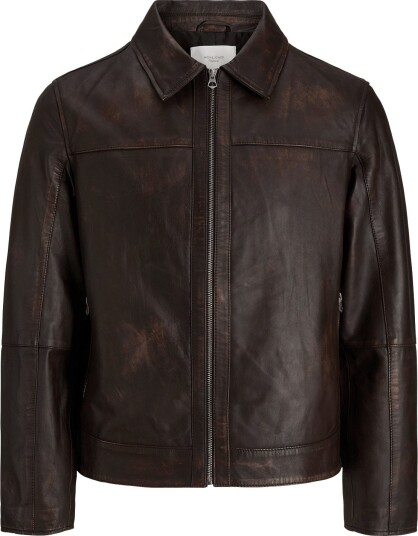 Jack & Jones Joratocha Leather Jacket Noos Brown L