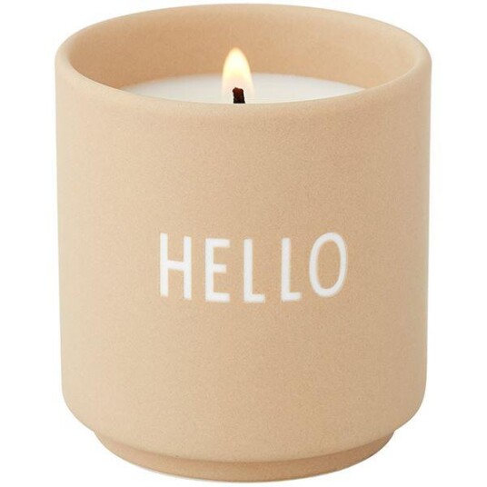 Design Letters Duftlys hello beige Design Letters Duftlys hello beige
