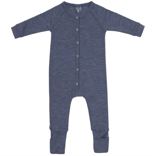 Smallstuff Ull Drop Needle Natt Drakt Denim Melange 68