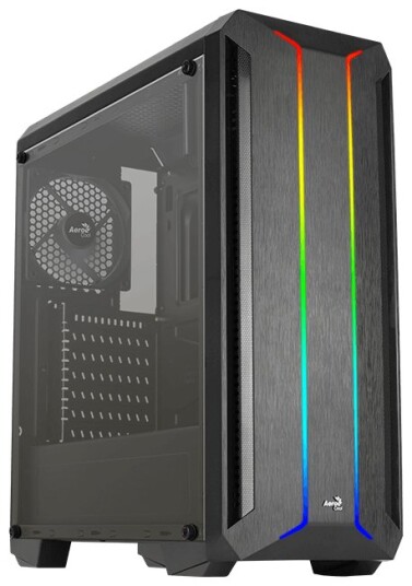 Aerocool Skyline ARGB Midi Tower kabinett med akryl vindu - Svart Aerocool Skyline ARGB Midi Tower kabinett med akryl vindu - Svart