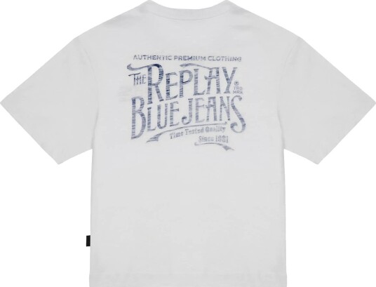 Replay Over Jersey T Shirt White 10 A