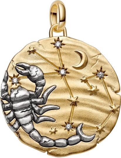 Pandora Scorpio Zodiac Oversized Medallion Charm   Gold   ONE SIZE