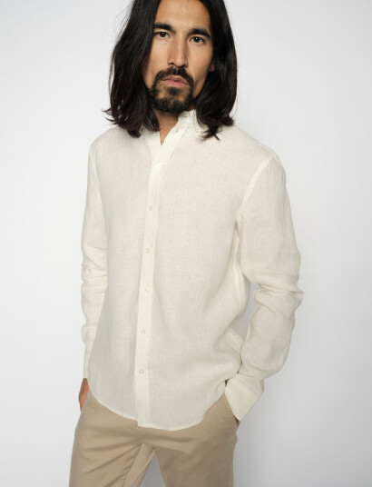 Mos Mosh Gallery Mmgtheo Linen Shirt - Cream - S