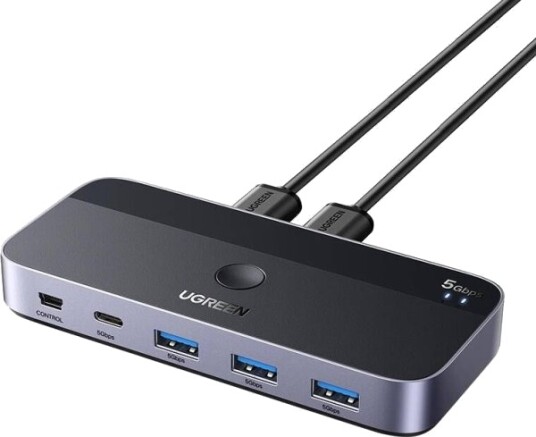 Ugreen Switch Usb 3.0 Ugreen Cm662, 2X4 Ut (Svart)