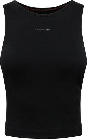Icebreaker W Mer 150 Active Cropped Bra Tank BLACK XS