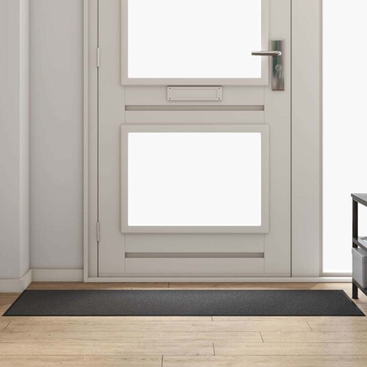 vidaXL Dørmatte Anthracite og svart 60 x 180 cm 100% Polyamid
