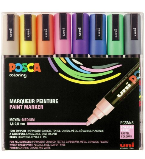 Posca Posca PC-5M Pastel 8-set