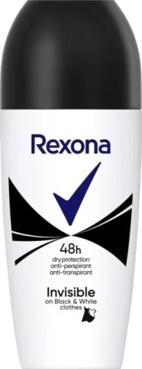 Rexona 48h Invisible on black and white clothes roll on