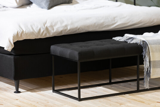 Sittebenk Rebeca 120 cm Rutete Svart