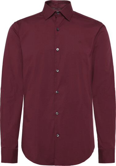 Calvin Klein Slim Esntl Poplin Str Sld Burgundy 43
