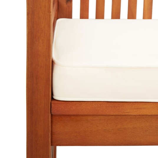 vidaXL 2-seters hagebenk med pute 120 cm heltre akasie vidaXL 2-seters hagebenk med pute 120 cm heltre akasie