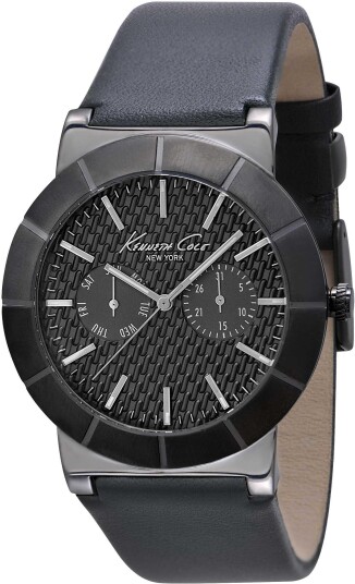 Kenneth Cole Herreklokke IKC1929 Sort/Lær Ø42 mm