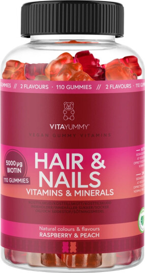 VitaYummy Hair & Nails Raspberry & Peach Mix 110 pieces