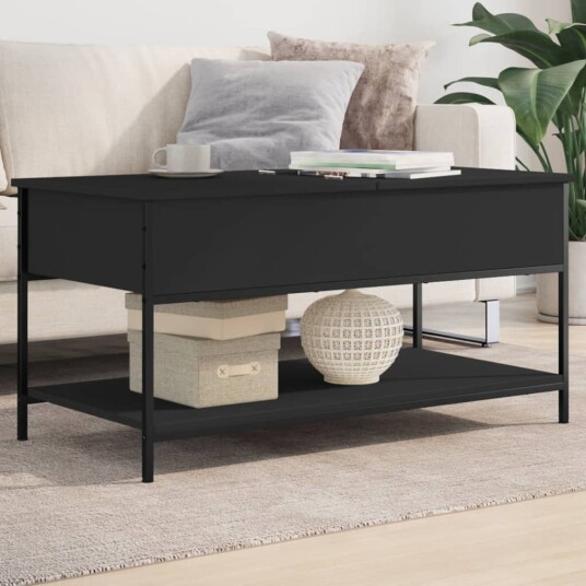  Salongbord svart 100x50x50 cm konstruert tre og metall 8721012478855