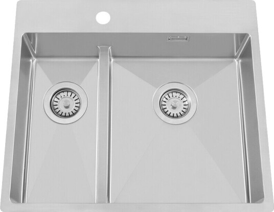 Nordic Tech Radius Kjøkkenvask 585x510 mm, Høyre, Rustfritt Stål