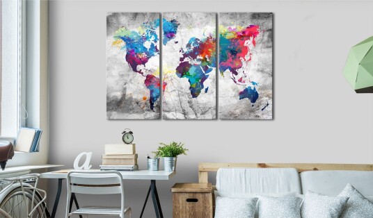 Tavle Maps: Grey Style 120X80 Artgeist sp. z o. o.