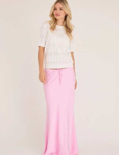 A View Assie S/S Knit Blouse   White   XS