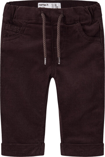 name it Nbmben Reg Cord Wl Pant 4609-Yt - Brown - 80
