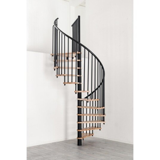 Minka Spiral Smart Spiraltrapp sort ø100 bøg
