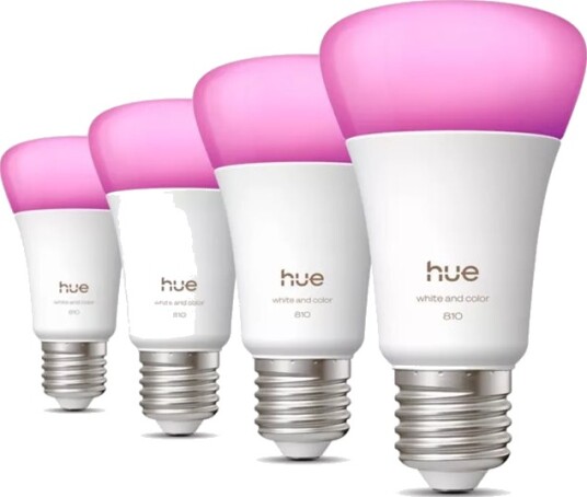 Philips Hue White And Color Ambiance Led Lyspære Form: A60 E27 6 W Ekvivalent 60 W Klasse D Varm Til Kjølig Hvitt Lys 1000 20000 K En Pakke 4
