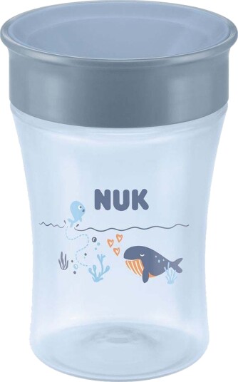 NUK First Choice Learner Cup Magic Whale Tutekopp, Blå