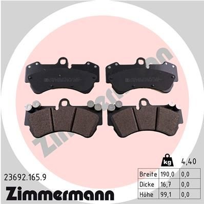 Bremseklosser ZIMMERMANN 23692.165.9