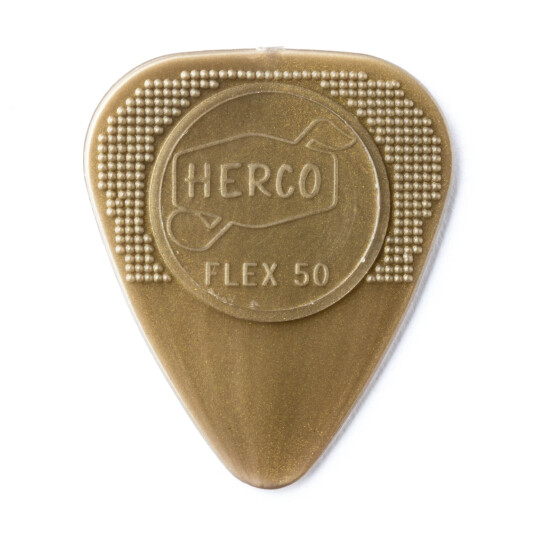 Dunlop Herco He210p Flex50 Medium Gold 12-Pakning