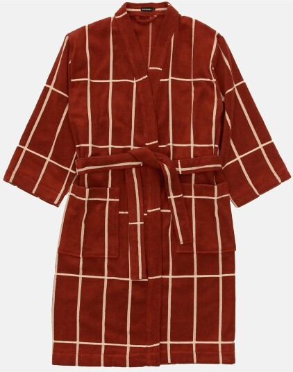 Marimekko Home Tiiliskivi Bath Robe   HAY BRICK   L