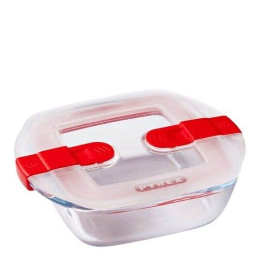 Pyrex Cook & Heat oppbevaringsboks 2,2L rød/klar Pyrex Cook & Heat oppbevaringsboks 2,2L rød/klar