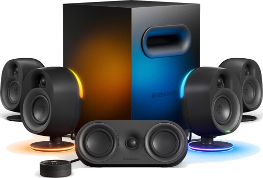 SteelSeries Arena 9 5.1 Trådløst PC-høyttalersystem Svart SteelSeries Arena 9 5.1 Trådløst PC-høyttalersystem Svart