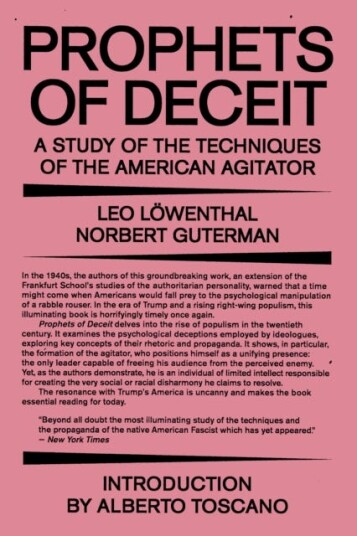 Prophets of Deceit A Study of the Techniques of the American Agitator Prophets of Deceit A Study of the Techniques of the American Agitator