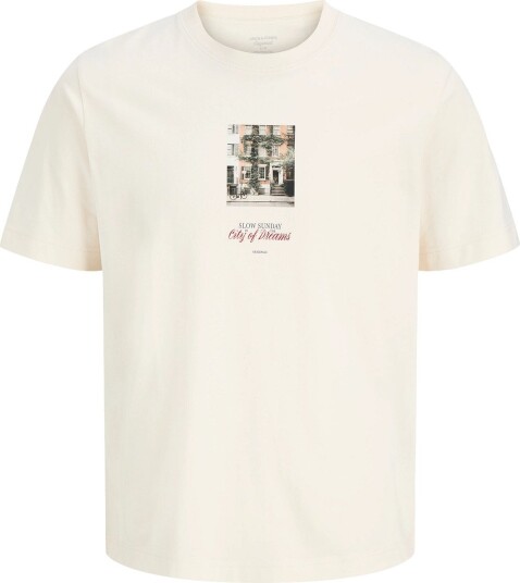 Jack & Jones Jorfrederiksberg Photo Tee Ss Cn Fst   ANTIQUE WHITE   S