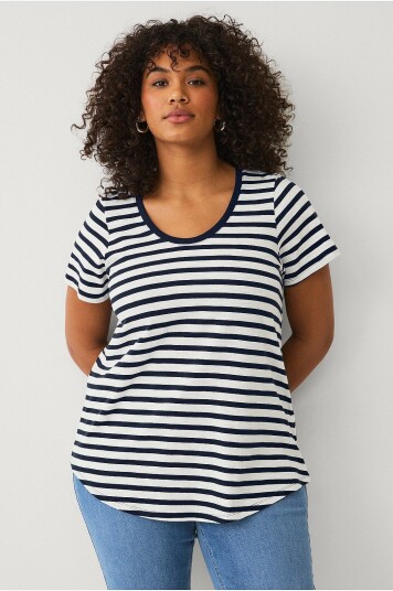 Ellos Plus collection - Topp med rund hals - Flerfarget