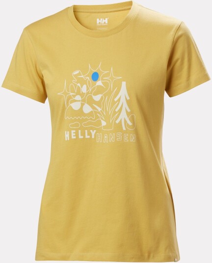 Helly Hansen Massif Graphic T-shirt Dame Beige Blå XS