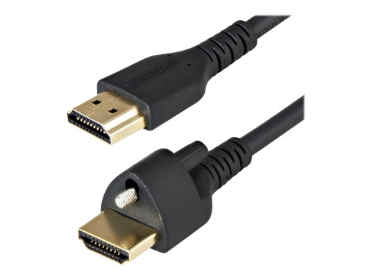 StarTech 2m (6ft) HDMI Cable with Locking Screw, 4K 60Hz HDR 10, High Speed HDMI 2.0 Monitor Cable with Locking Screw Connector for Secure Connection,
