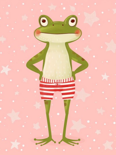 Plakat Frosk i Shorts Plakat Frosk i Shorts