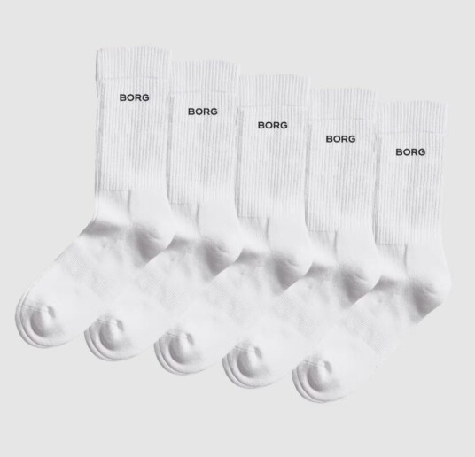 Björn Borg 5 pk Essential Crew Sock White 43 46