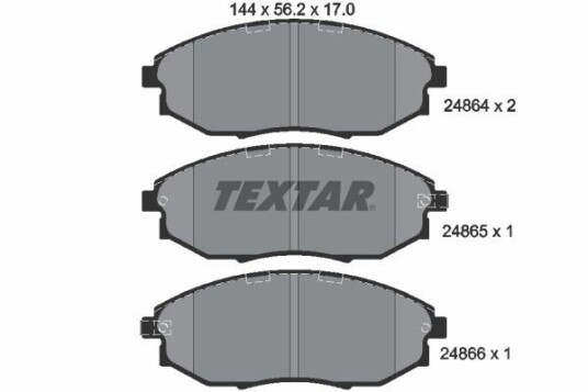 Bremseklosser TEXTAR 2486401 Bremseklosser TEXTAR 2486401
