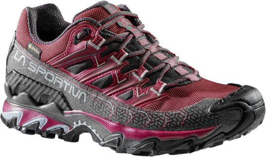 La Sportiva Women's Ultra Raptor II Wide GORE TEX Red Plum/Carbon 38 La Sportiva Women's Ultra Raptor II Wide GORE TEX Red Plum/Carbon 38