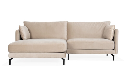 Soffadirekt LINDE Divansofa Venstre Velvet Greige