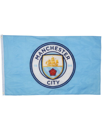 Stort Manchester City Flagg 91x152 cm Stort Manchester City Flagg 91x152 cm