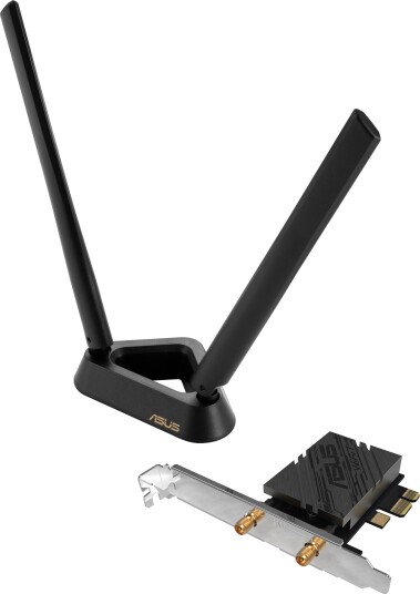 ASUS PCE-BE92BT Wi-Fi 7 Tri-Band PCIe Nettverksadapter 5764 Mbit/s svart ASUS PCE-BE92BT Wi-Fi 7 Tri-Band PCIe Nettverksadapter 5764 Mbit/s svart