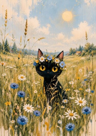 Plakat Svart Katt i Eng