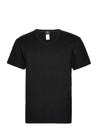 Dovre Dovre T-Shirts V-Neck Organic - Black - M