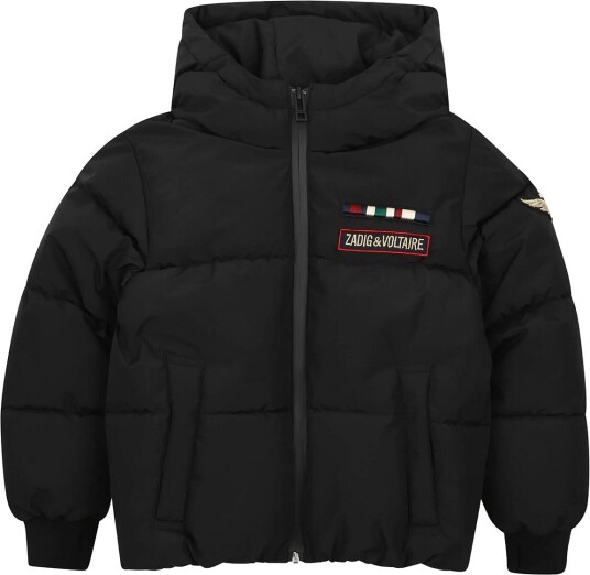 Zadig & Voltaire Kids Puffer Jacket Black 152 Zadig & Voltaire Kids Puffer Jacket Black 152