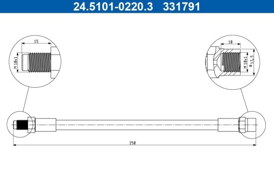 Bremseslange ATE 24.5101-0220.3