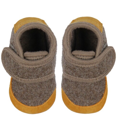En Fant Wool Slippers W. Suede - Brown - 21\22